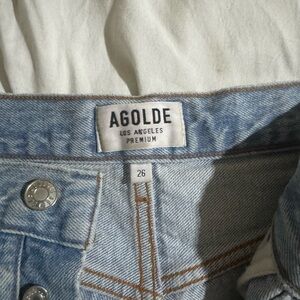 Agolde Premium Light Blue Denim Jean shorts